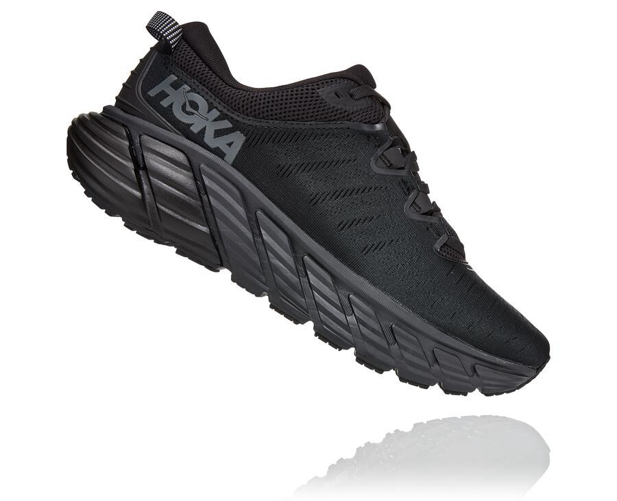 Running Shoes Mens - Hoka One One Gaviota 3 - Black - XBVICFO-57